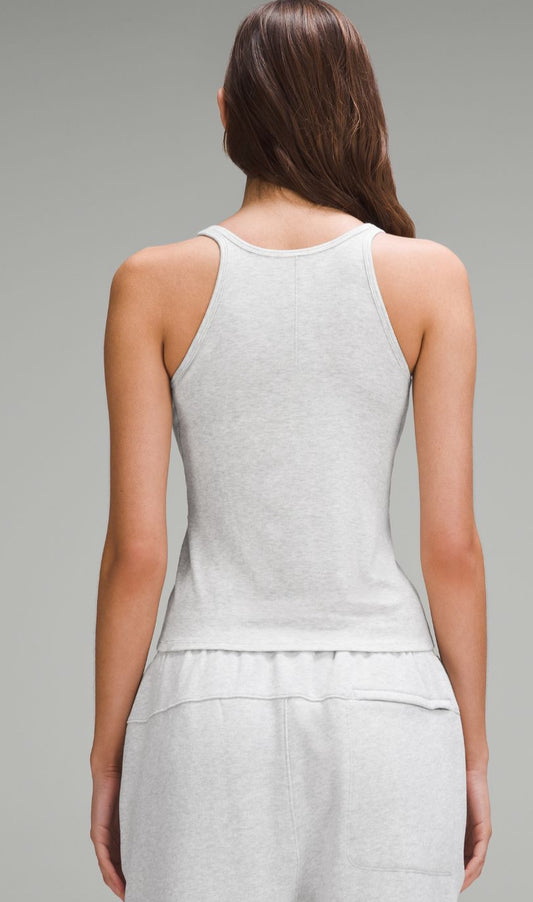 Lululemon light heathered grey ‘hold tight’ thin strap tank, size 4 *new with tags