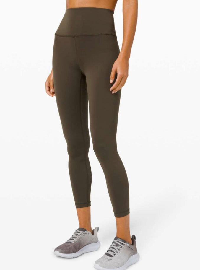 Lululemon dark olive ‘wunder train’ tight, size 10
