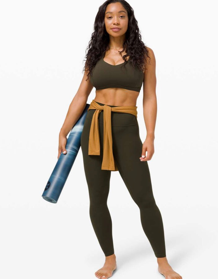 Lululemon dark olive ‘align’ leggings, size 6 (28”)