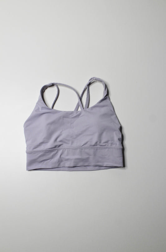 Lululemon lavender 'energy' bra, size 6 *long line