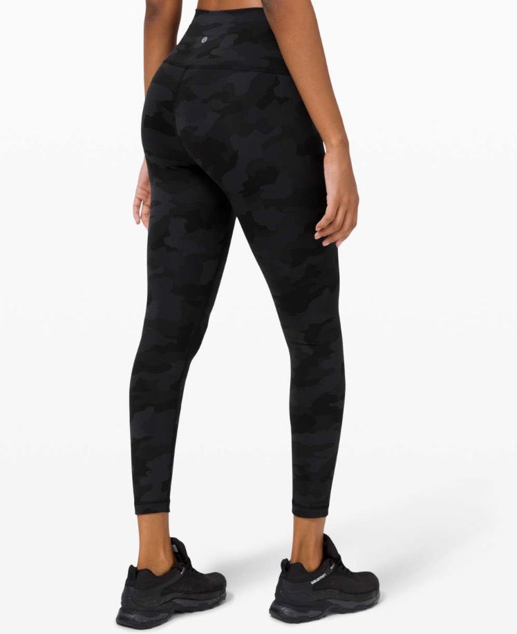 Lululemon camo ‘wunder train’ tight, size 10 (25”)