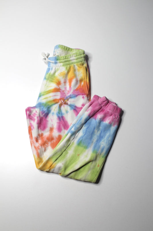 Aritzia TNA rainbow tie dye joggers, size xs (relaxed fit)