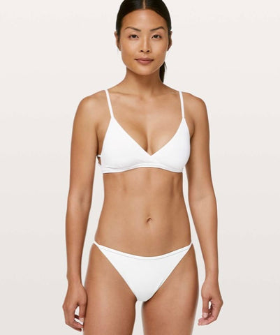 Lululemon white simply strappy bralette, size small (a/b cup) *worn once