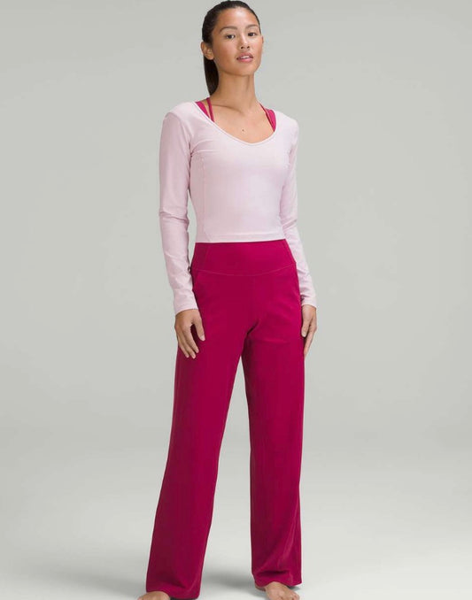 Lululemon pink peony ‘align’ v neck long sleeve, no size. Fits like 6