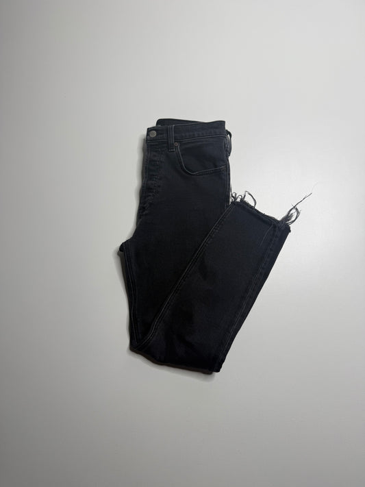 Aritzia Denim Forum black eyeliner 'Yoko high rise slim' jeans, size 27 (28L)