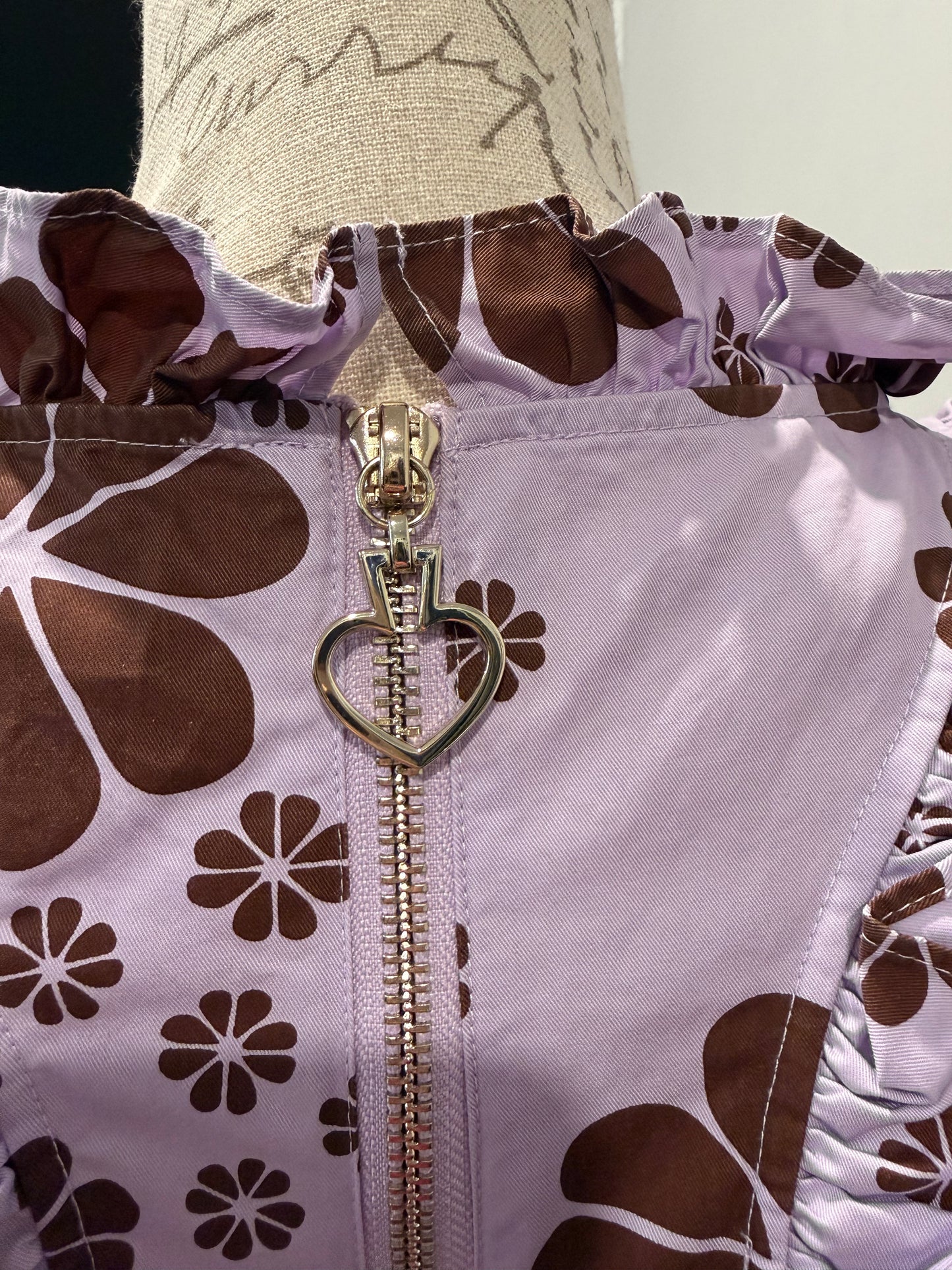 Kate Spade lilac/brown floral dress, size 8 (medium) (additional 50% off at checkout)