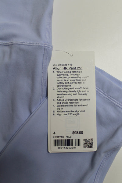 Lululemon pastel blue align legging, size 4 (25”) *new with tags (price reduced: was $68)