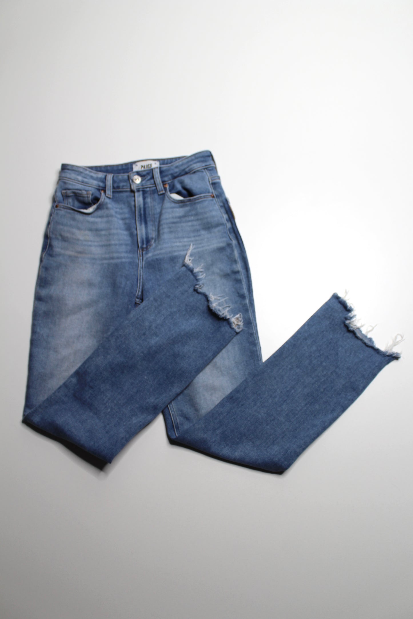 Paige ‘accent’ high-rise straight leg jeans, size 26