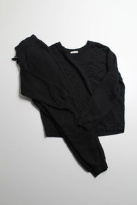 Z Supply black tiger stripe joggers + sweatshirt SET, size xs/small