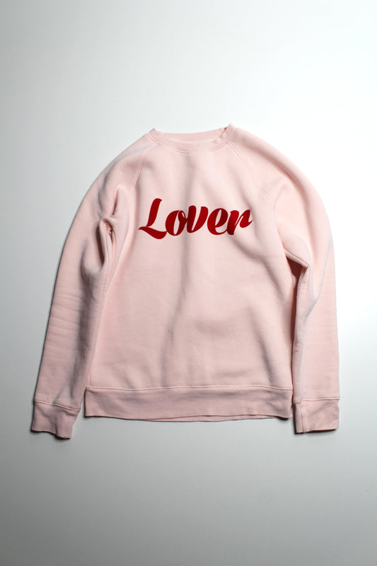 Brunette The Label pink 'LOVER' sweatshirt, size xs/s *valentines day limited edition