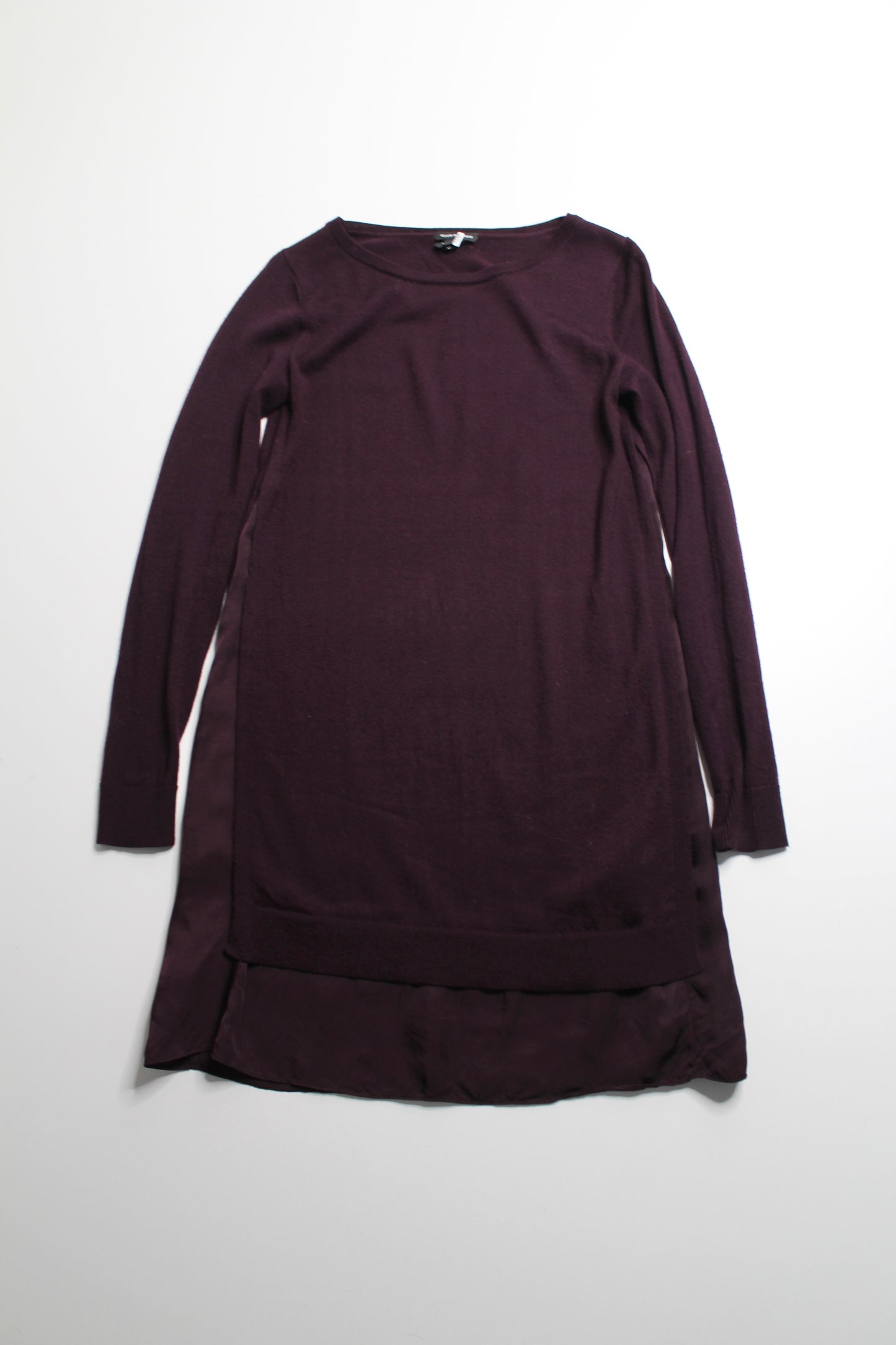 Club Monaco plum merino wool sweater dress, size xs (relaxed fit) (additional 30% off)