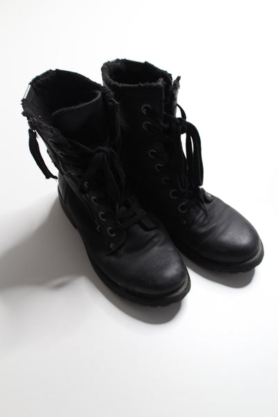 Roxy black lace up combat boots, size 9 (price reduced: was $40)