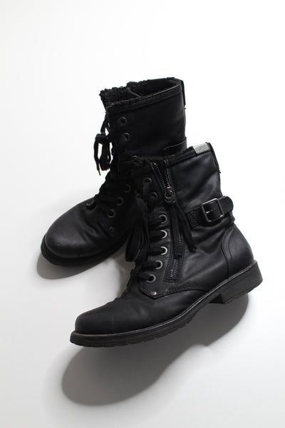 Roxy black lace up combat boots, size 9 (price reduced: was $40)