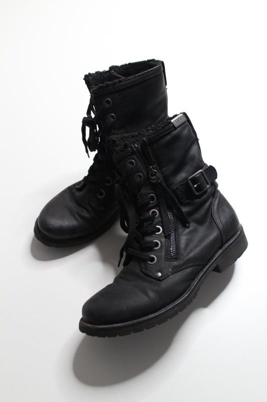 Roxy black lace up combat boots, size 9 (additional 50% off)