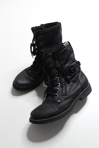 Roxy black lace up combat boots, size 9 (price reduced: was $40)