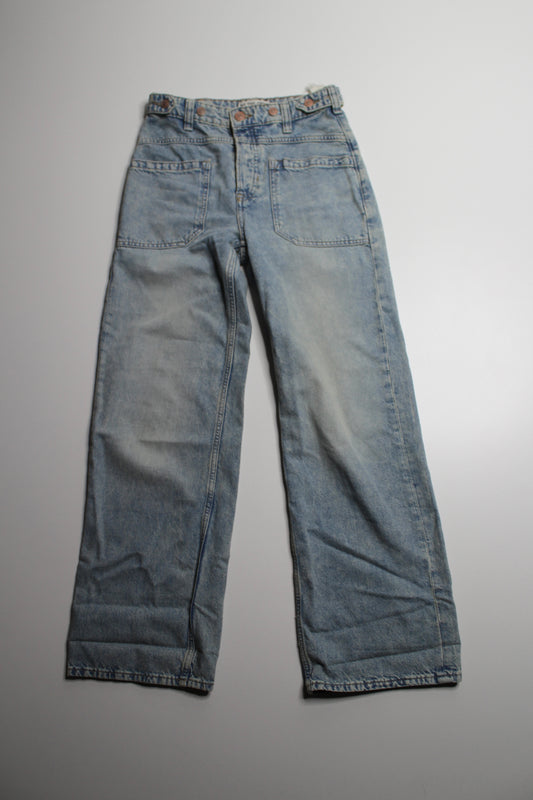Free People We The Free la la land 'palmer' cuffed wide leg jeans, size 24 (fits 24/25) (ON HOLD/PENDING EMT)