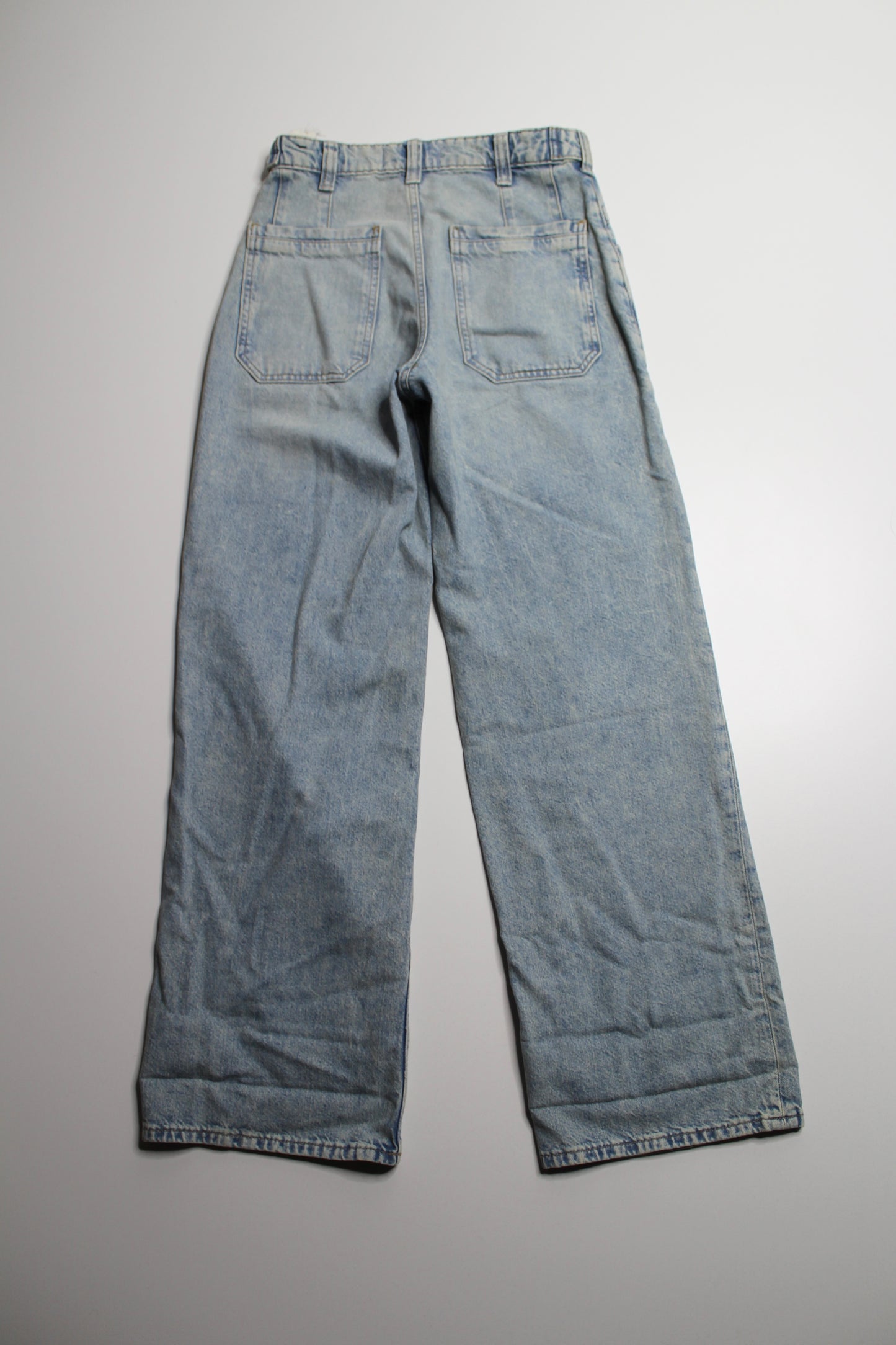 Free People We The Free la la land 'palmer' cuffed wide leg jeans, size 24 (relaxed fit)