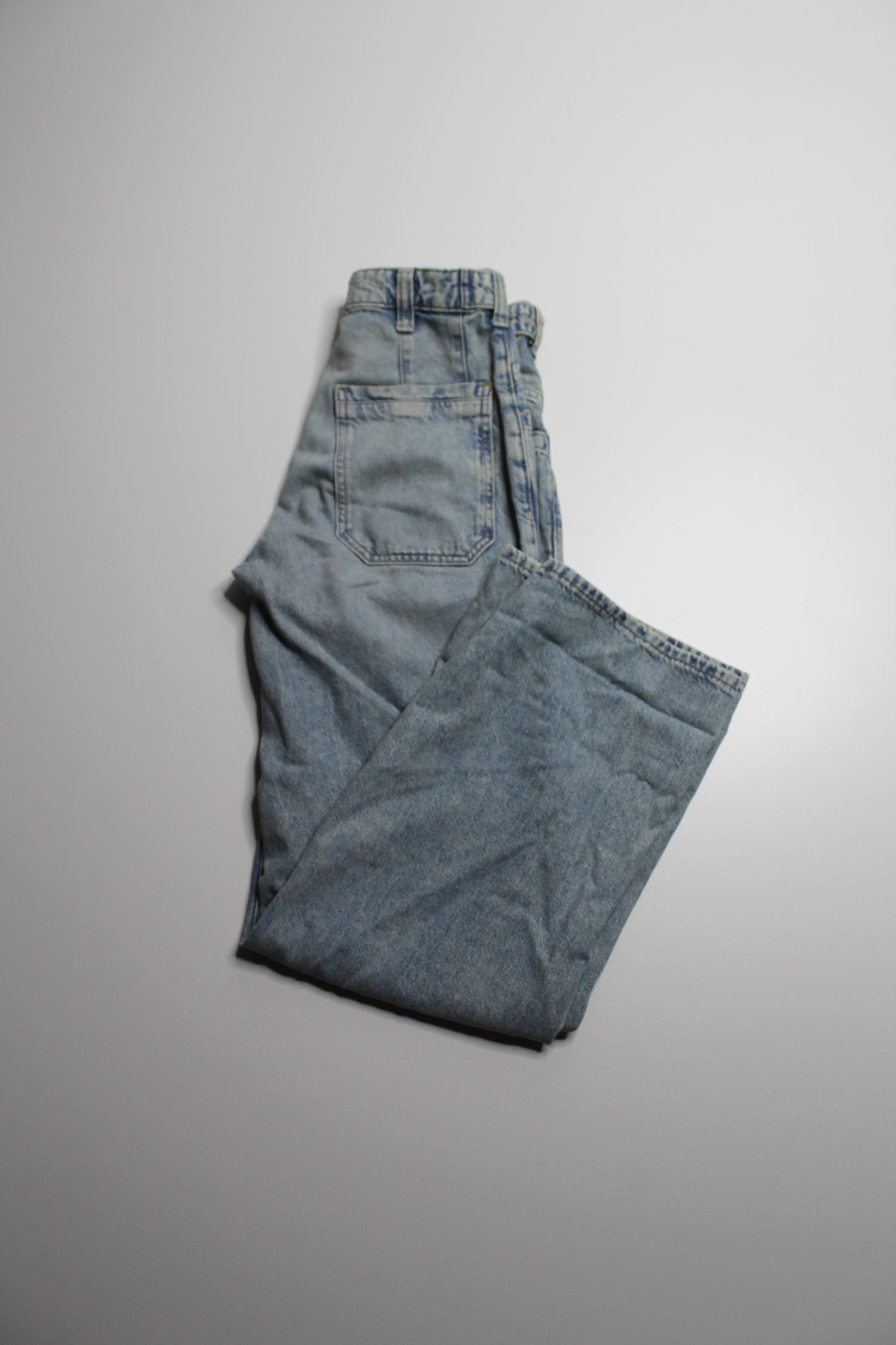 Free People We The Free la la land 'palmer' cuffed wide leg jeans, size 24 (relaxed fit)