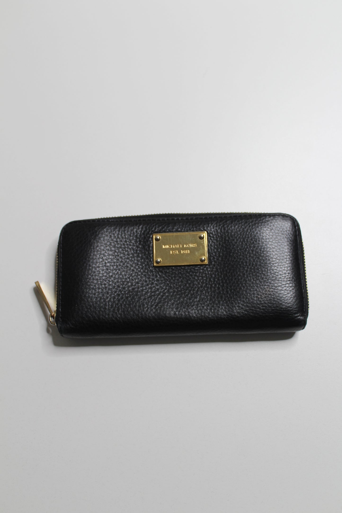 Michael Kors black zip around wallet