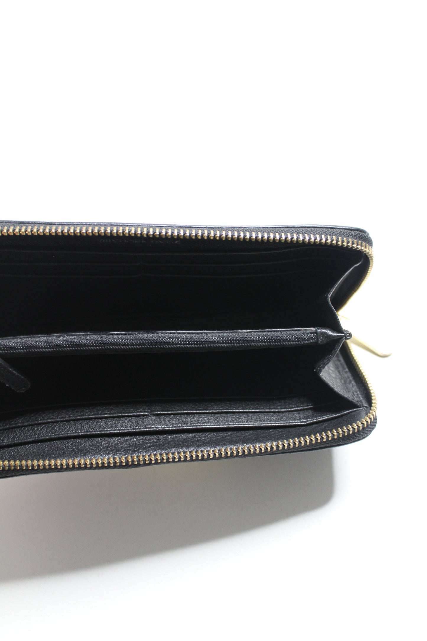 Michael Kors black zip around wallet