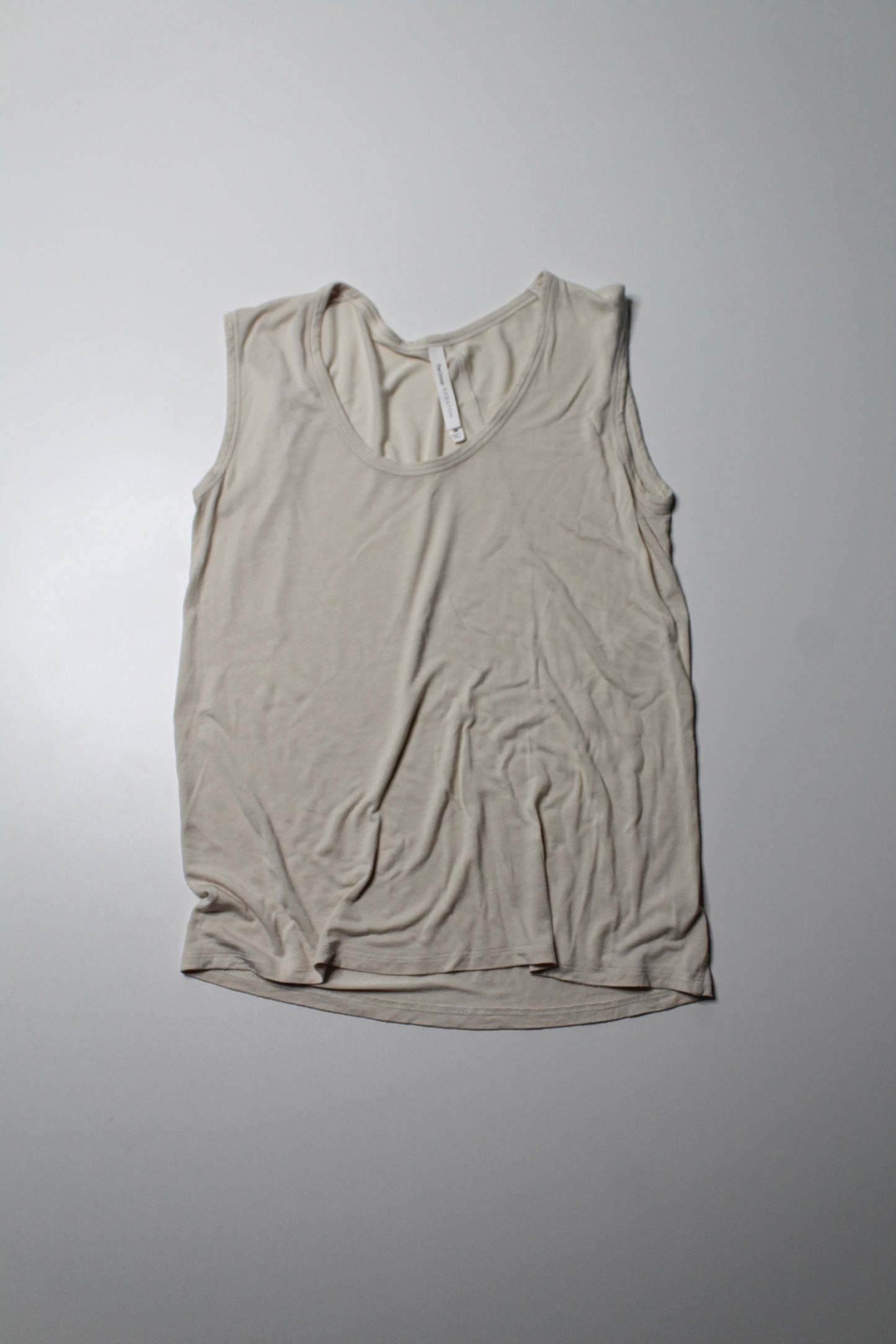 Aritzia babaton the group beige cotton tank, size xsmall (relaxed fit)