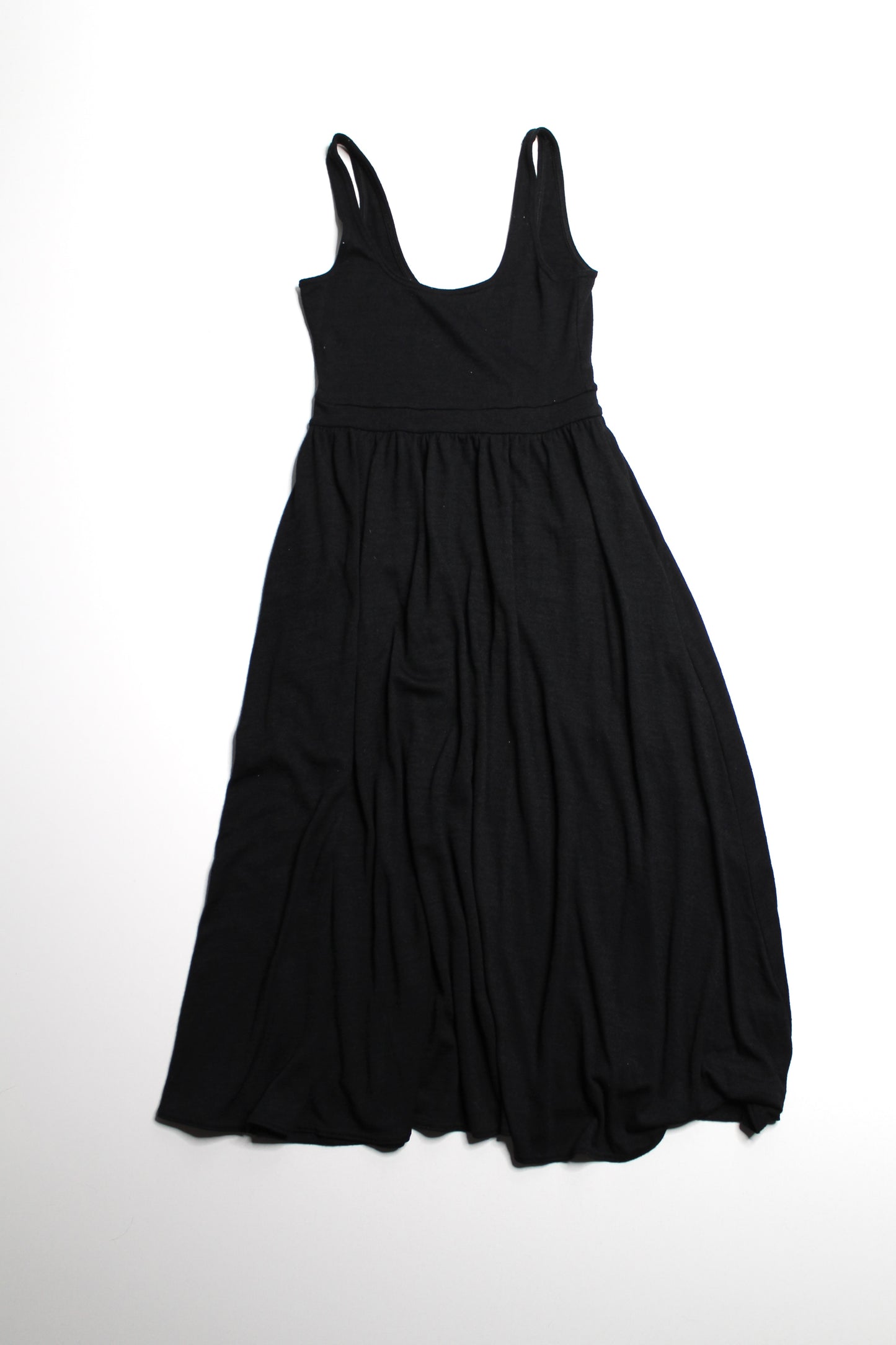 Aritzia Wilfred Free black jersey market midi dress, size xxs