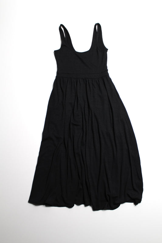 Aritzia Wilfred Free black jersey market midi dress, size xxs