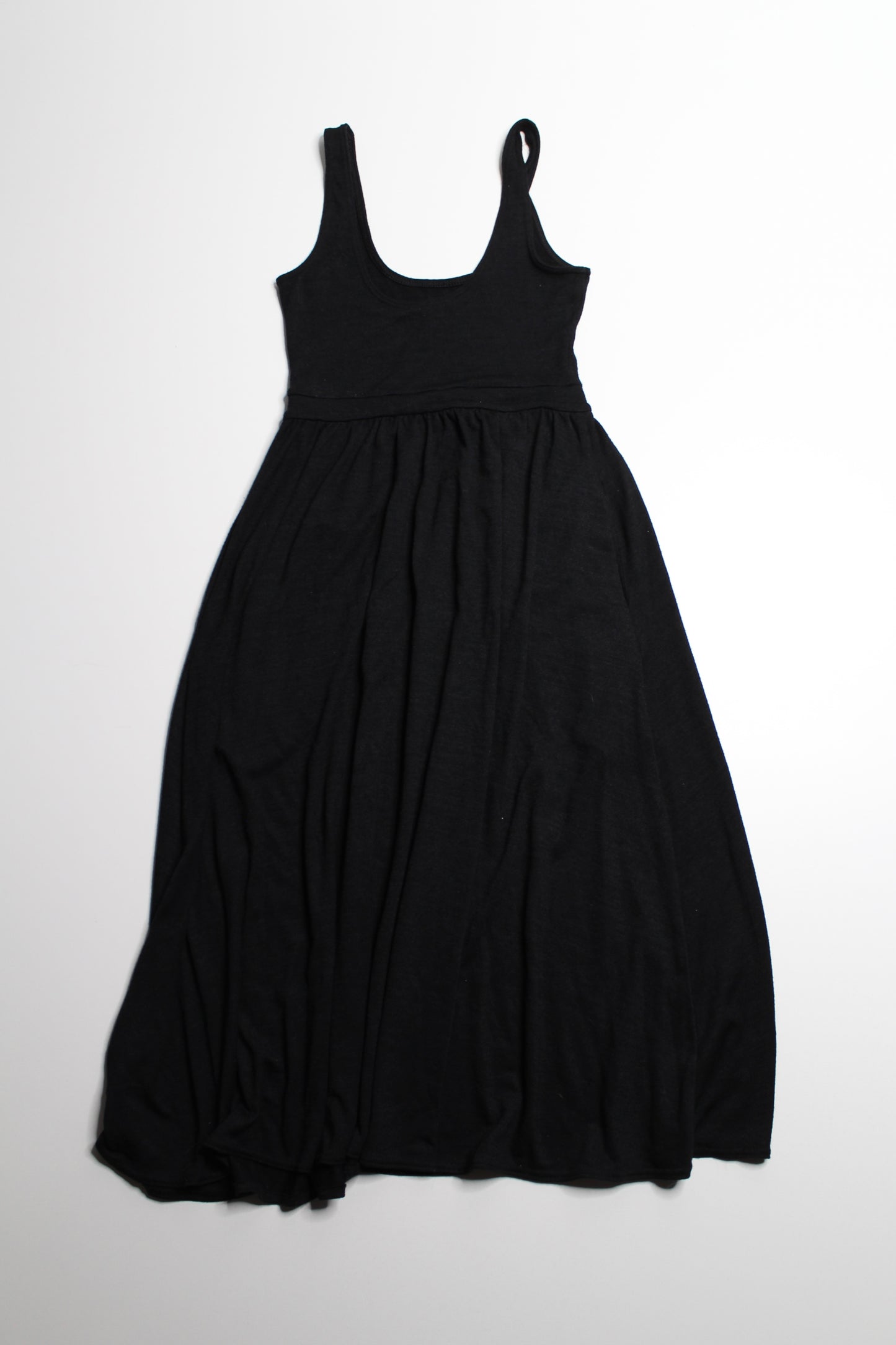 Aritzia Wilfred Free black jersey market midi dress, size xxs