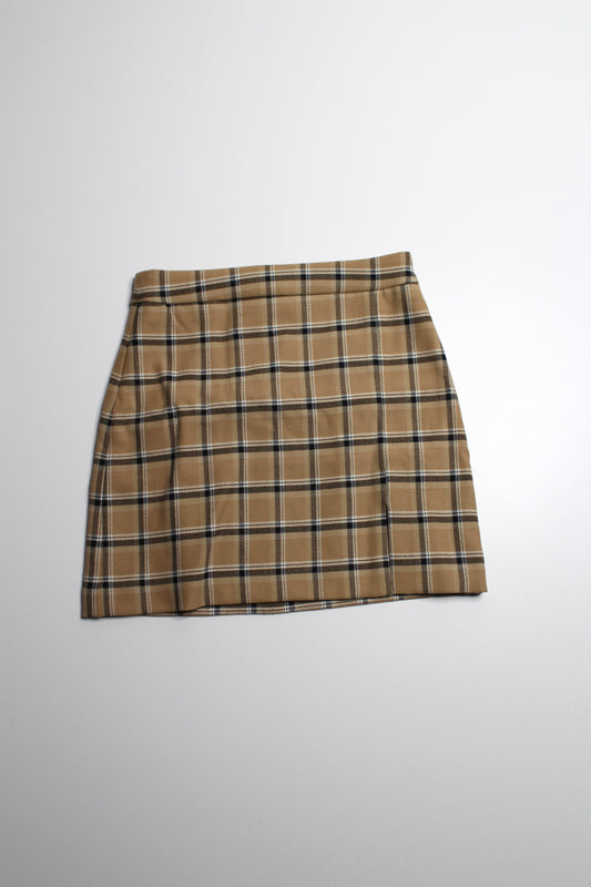 Aritzia Wilfred plaid mini skirt, size 0