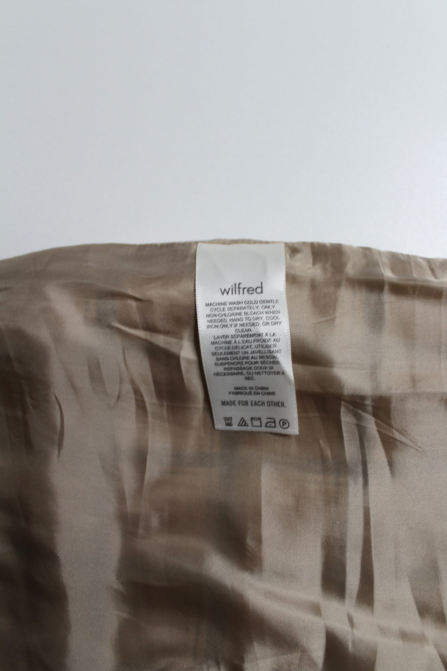 Aritzia Wilfred plaid mini skirt, size 0