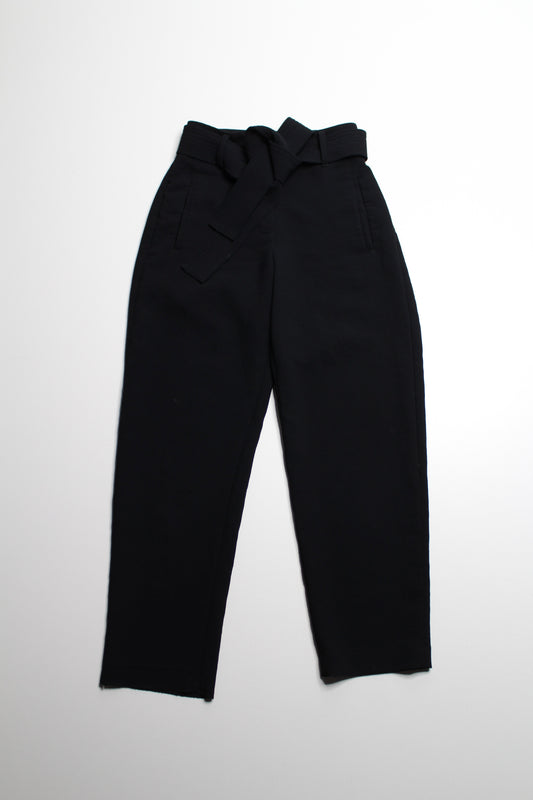 Aritzia black tie front pant, size 00