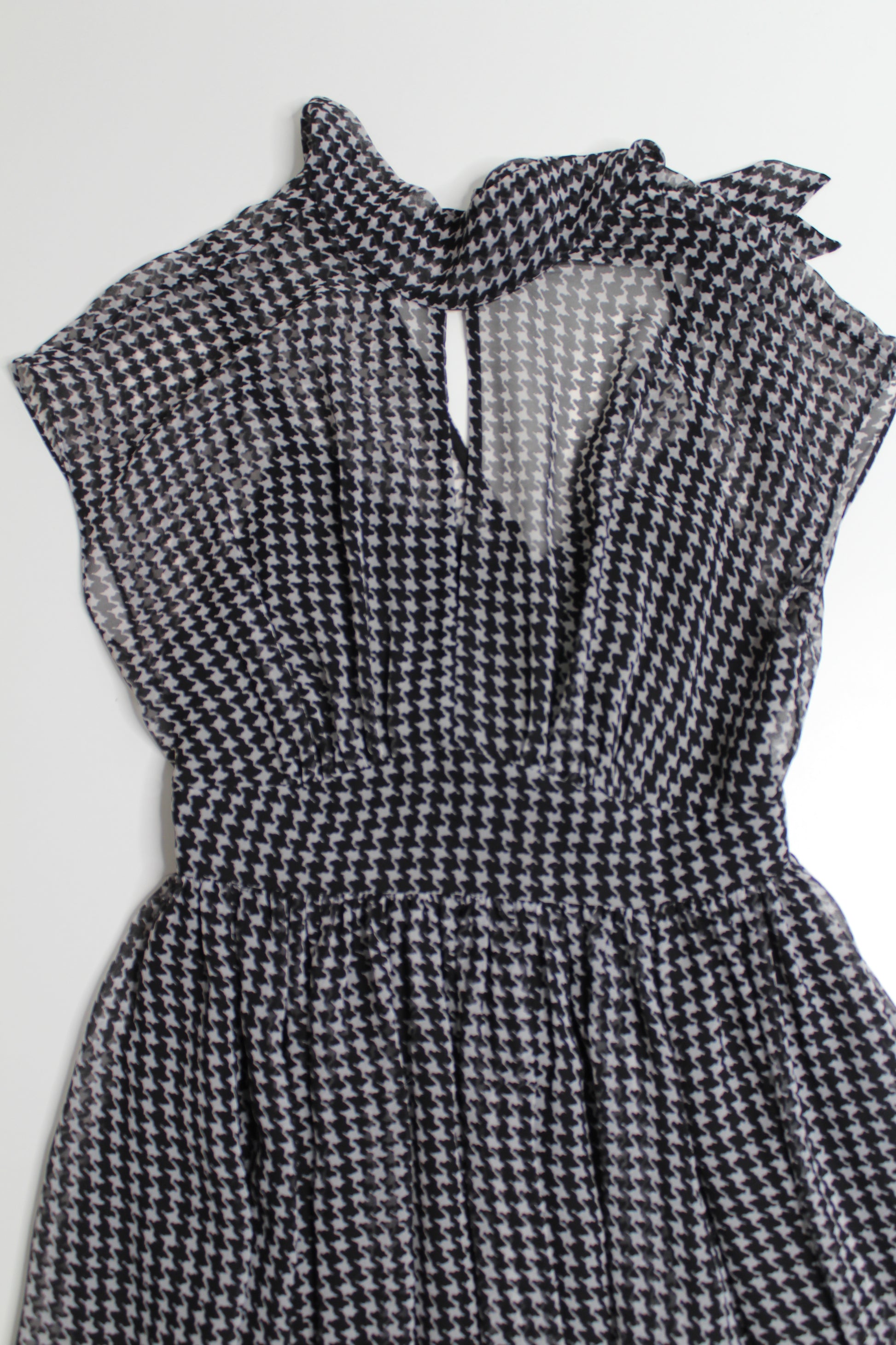 kate spade houndstooth chiffon dress kate spade | Dresses | Euc Kate Spade Houndstooth Chiffon Dress