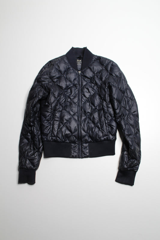 Aritzia TNA navy quilted 'league' bomber puffer jacket, size xs