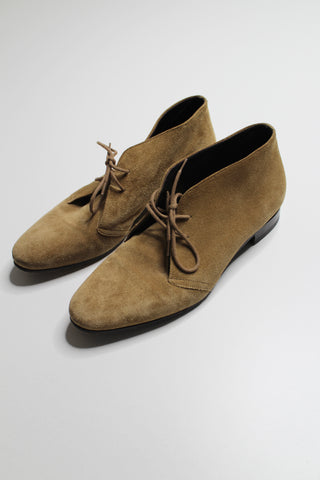 Saint Laurent suede jonas lace up ankle boot, size 37