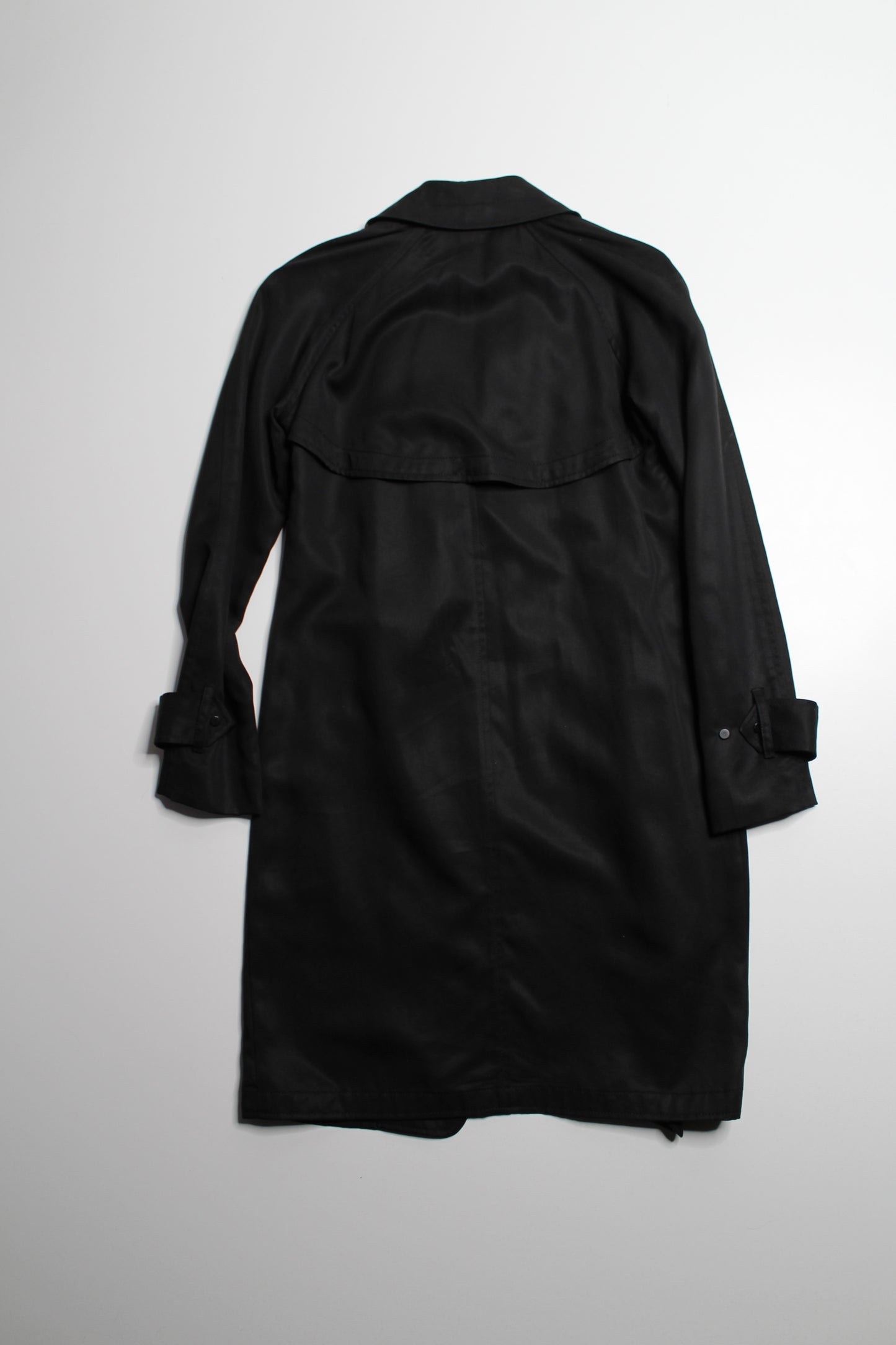 Aritzia Babaton black open front 'lawson' trench coat, size xxs (loose fit) (fits xxs/xs)