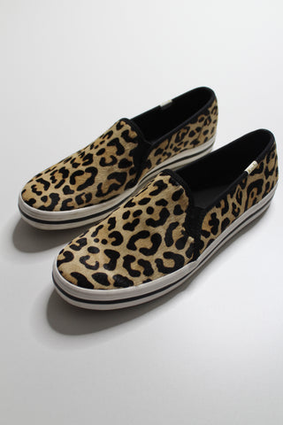 Keds x Kate Spade leopard double decker slip on sneakers, size 9.5 *new without tags