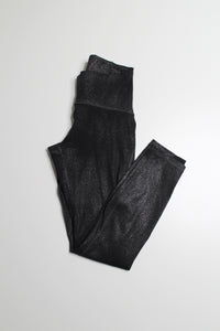 Lululemon luminosity foil print black silver / black train times tights, size 4 (25”) (price reduced: was $48)