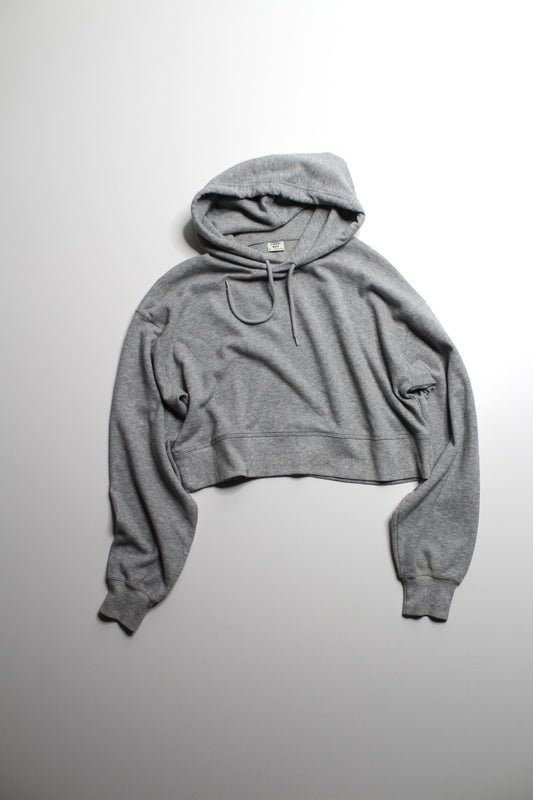 Aritzia Sunday Best grey waffle cropped hoodie, size xs (loose fit)