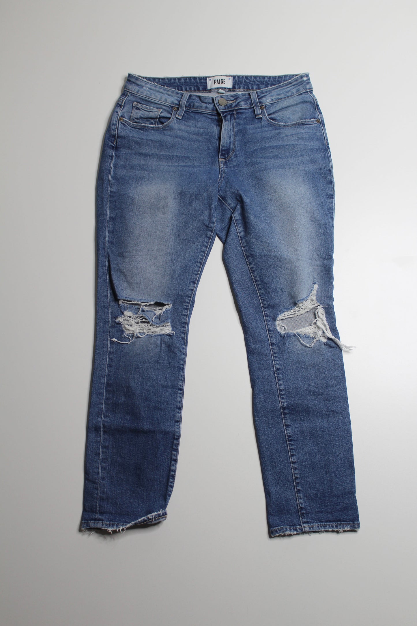 Paige Brigitte mid rise distressed jeans, size 26