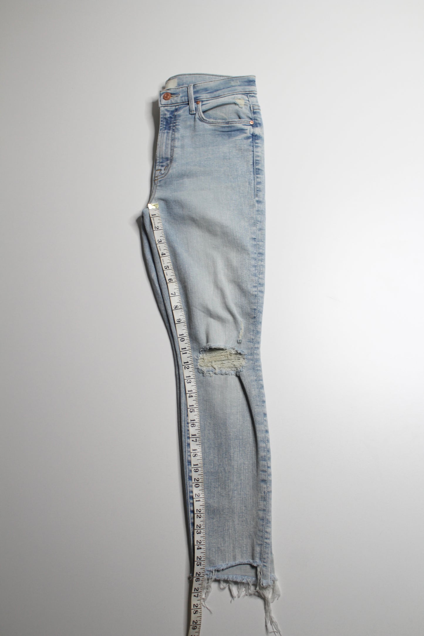 Mother the stunner ankle step fray jeans, size 25 (26") (price reduced: was $68)