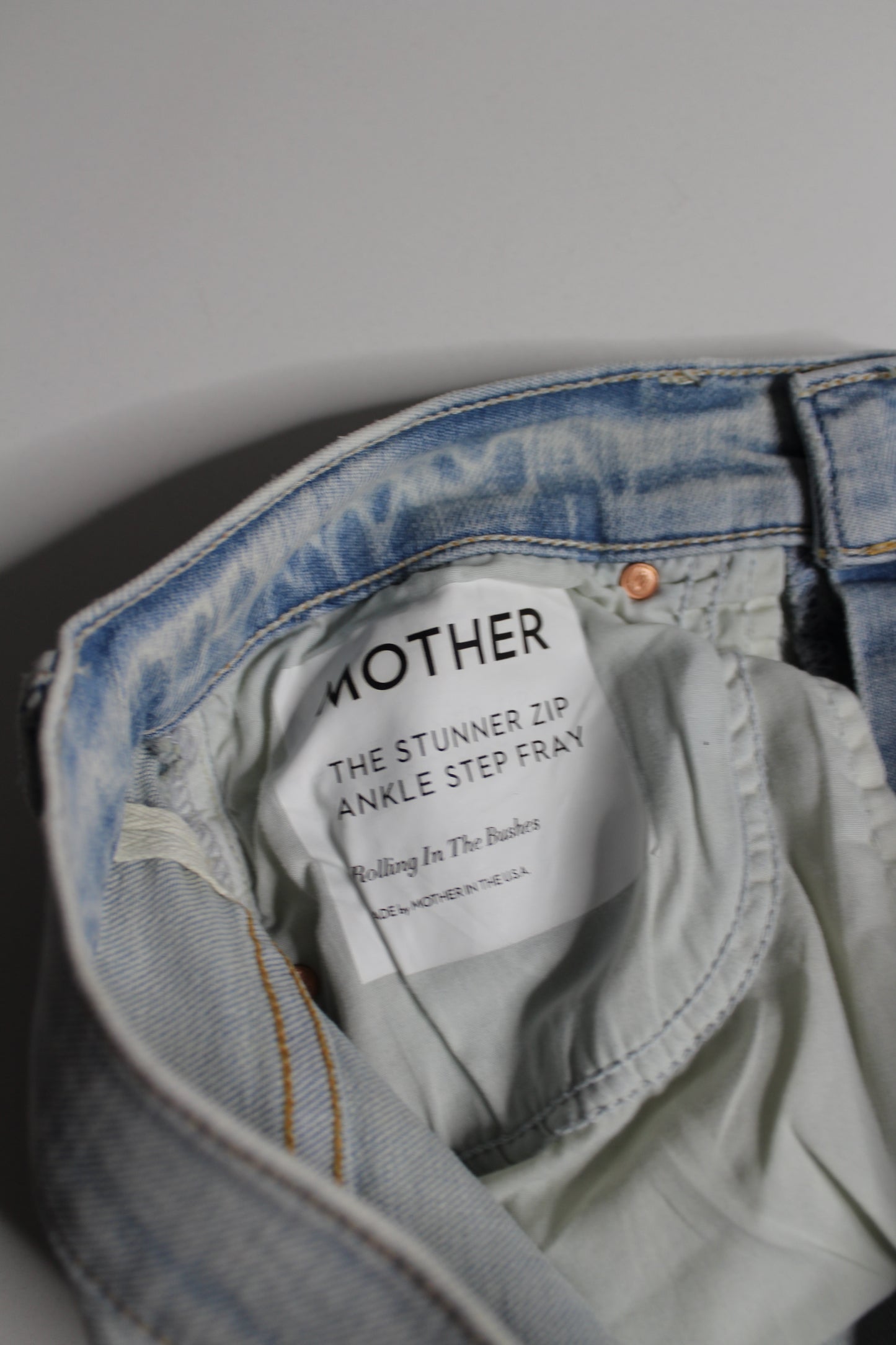 Mother the stunner ankle step fray jeans, size 25 (26") (price reduced: was $68)