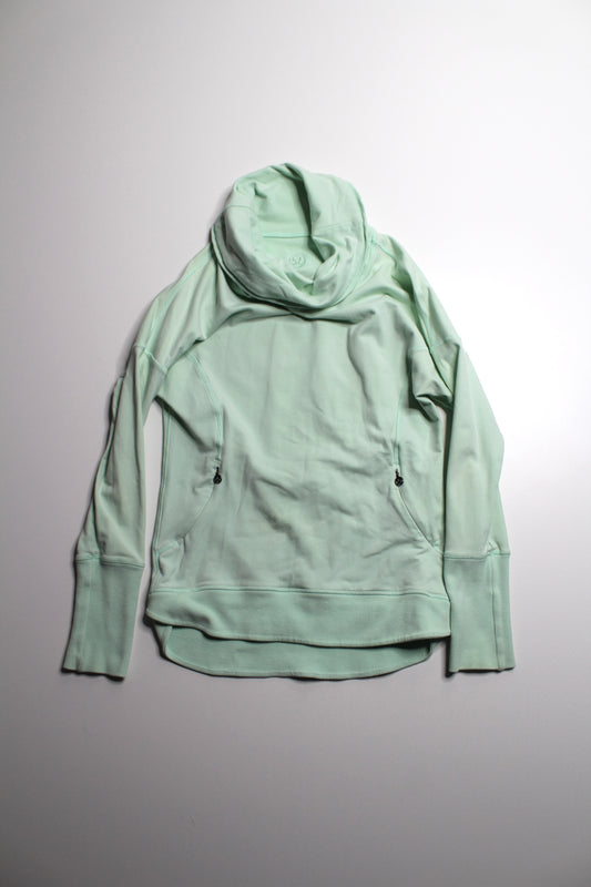 Lululemon mint green 'rest day' funnel neck pullover, size 4 (additional 50% off)