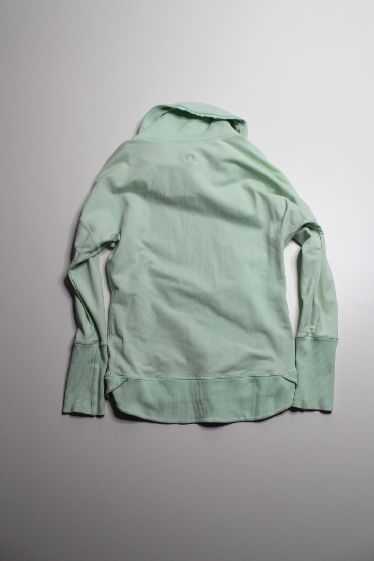 Lululemon mint green 'rest day' funnel neck pullover, size 4 (additional 50% off)