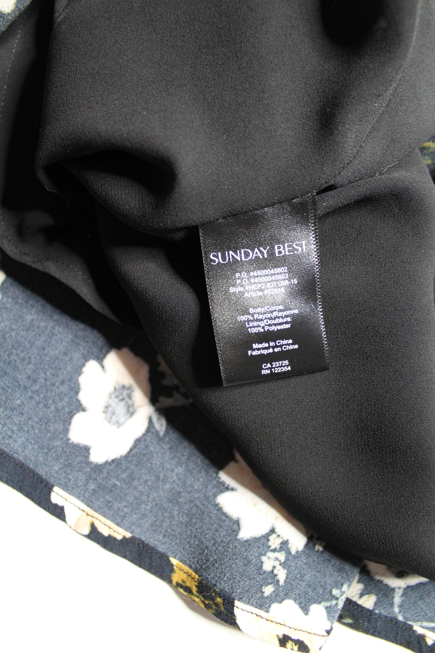 Aritzia Sunday Best floral open back dress, size 10