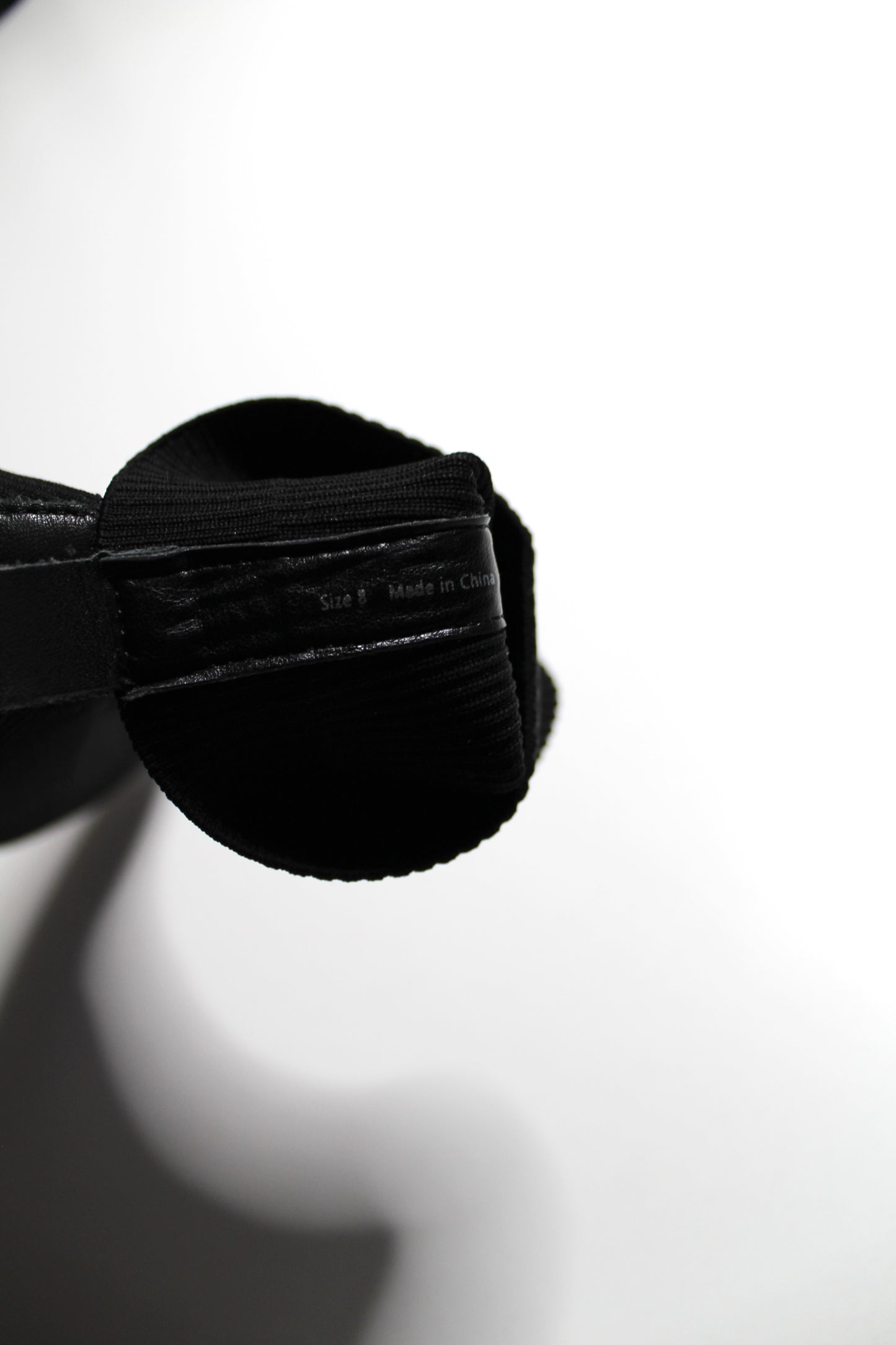 Dolce Vita black ribbed square toe boot, size 8