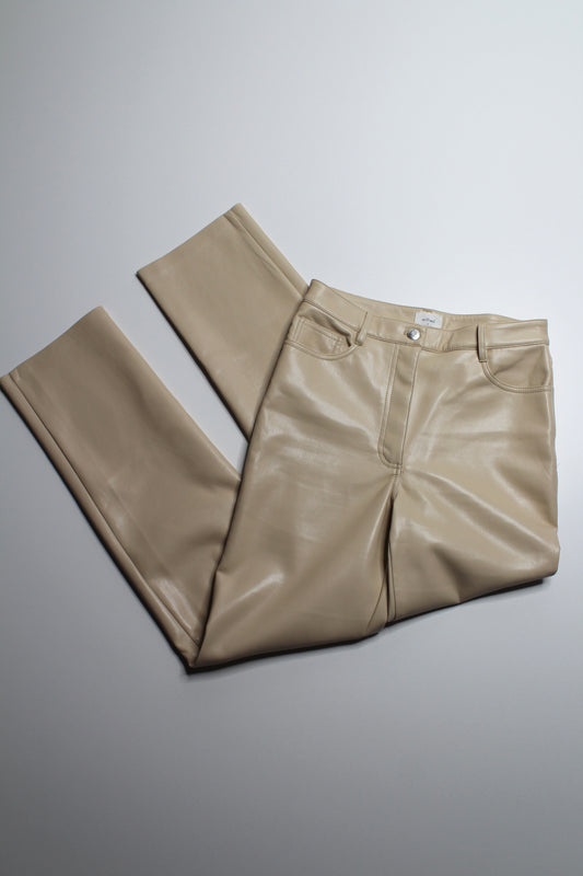 Aritzia Wilfred faux leather straight leg pant, size 6