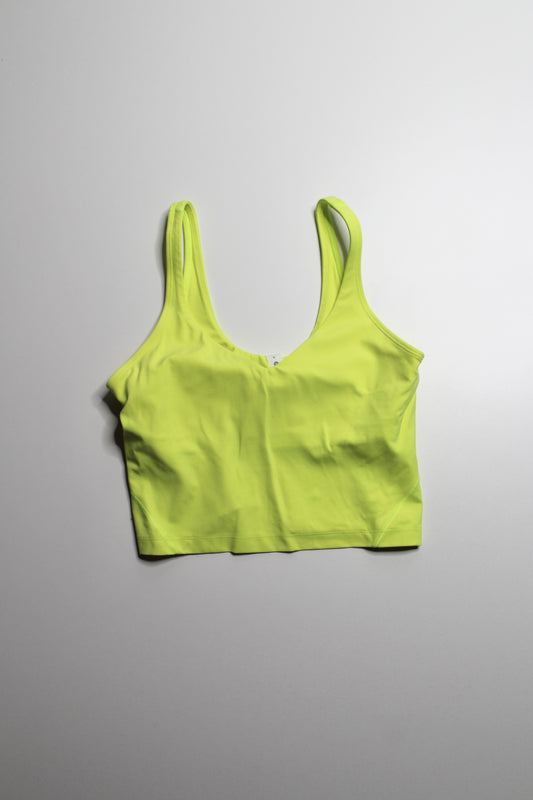 Lululemon neon yellow ‘align’ tank, size 8