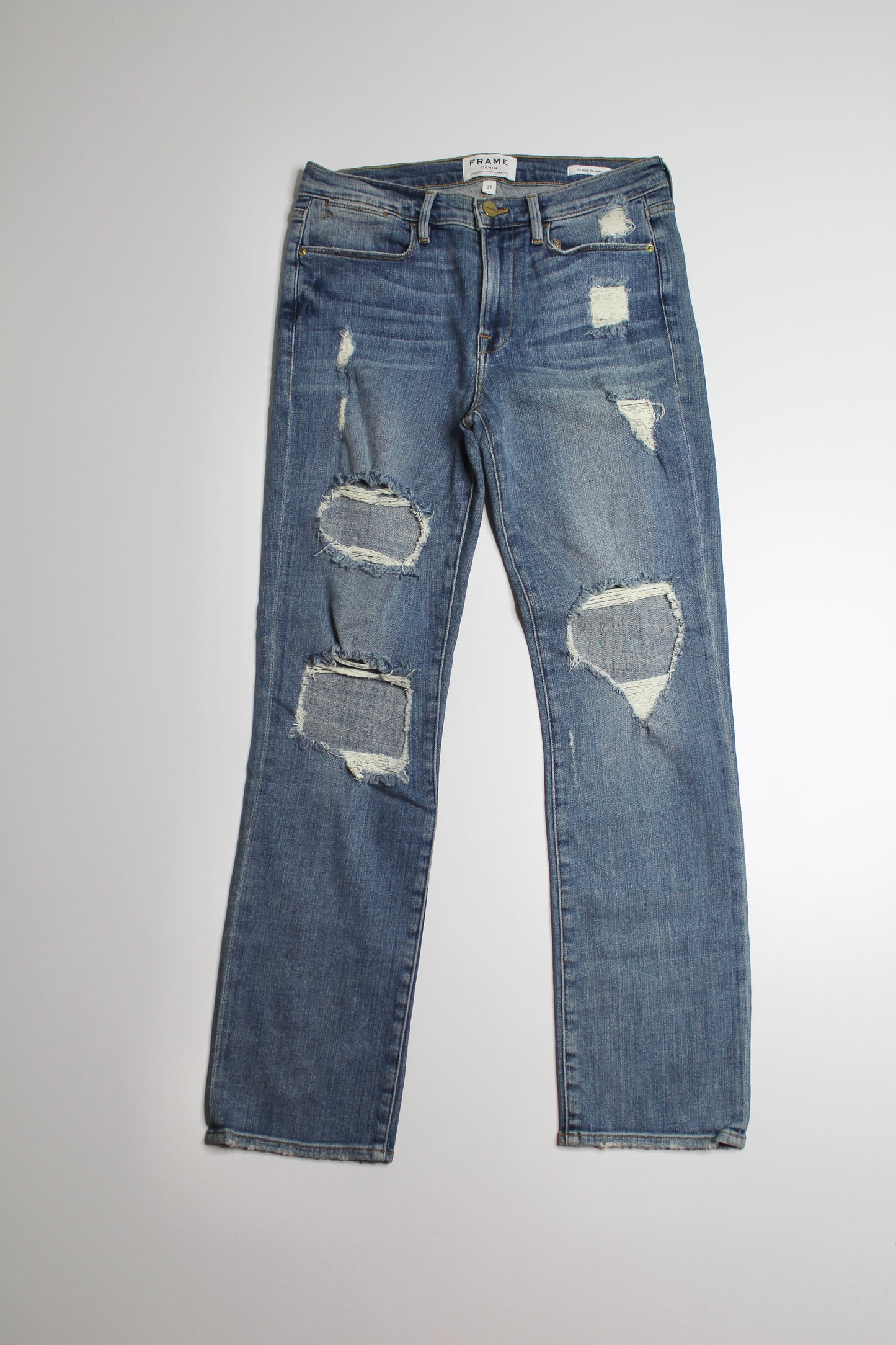 Frame le high straight leg jeans, size 27 (27”) (price reduced: was $78)