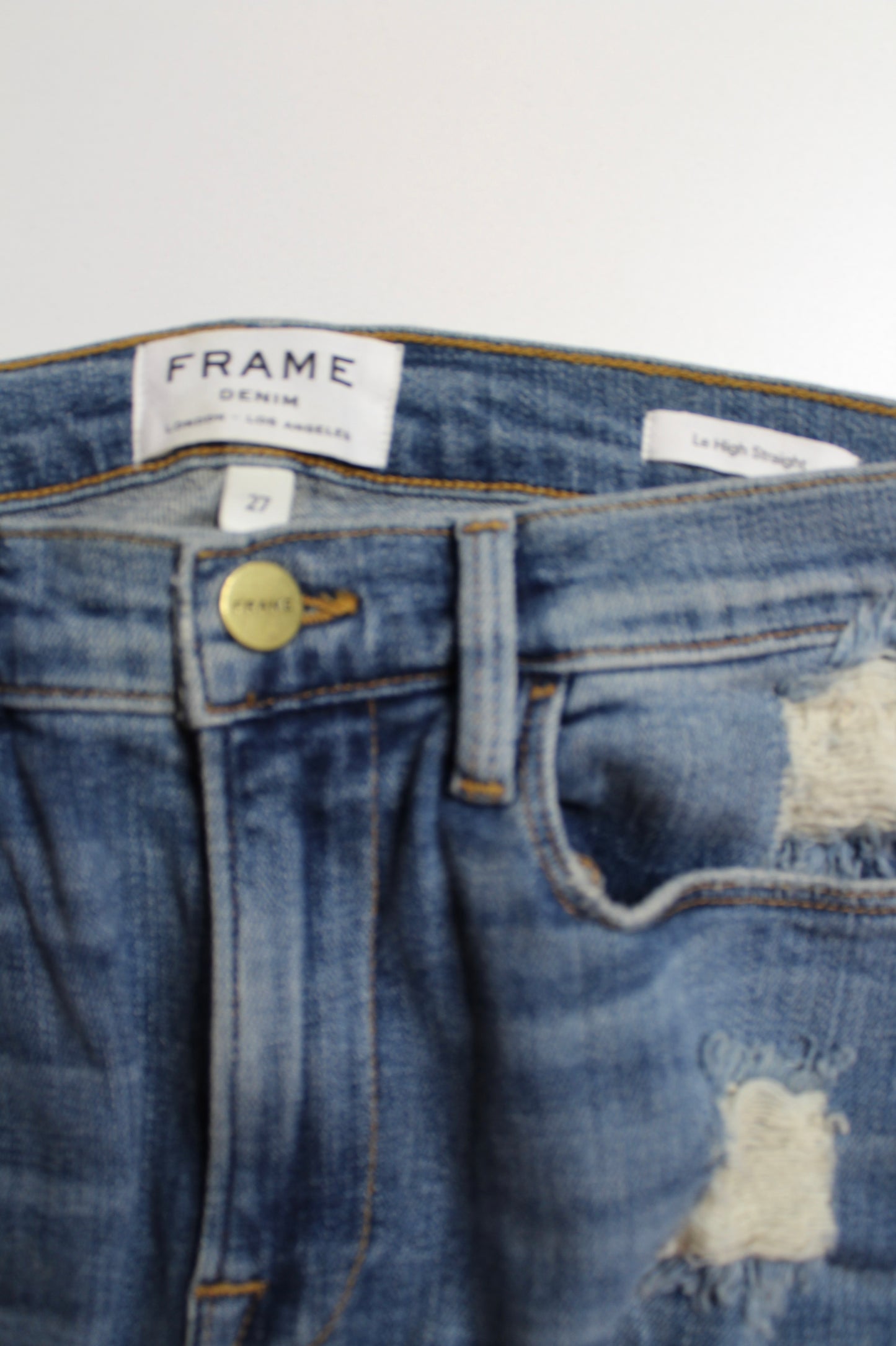 Frame le high straight leg jeans, size 27 (27”) (price reduced: was $78)