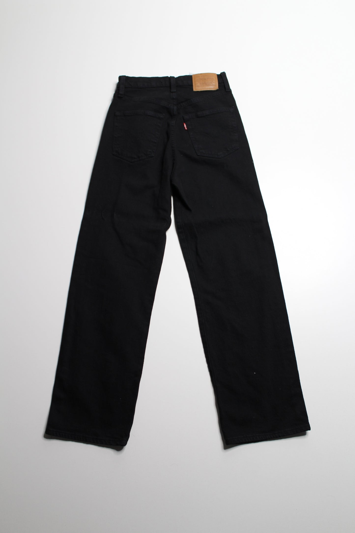 Levi's black 'ribcage straight ankle' jeans, size 24